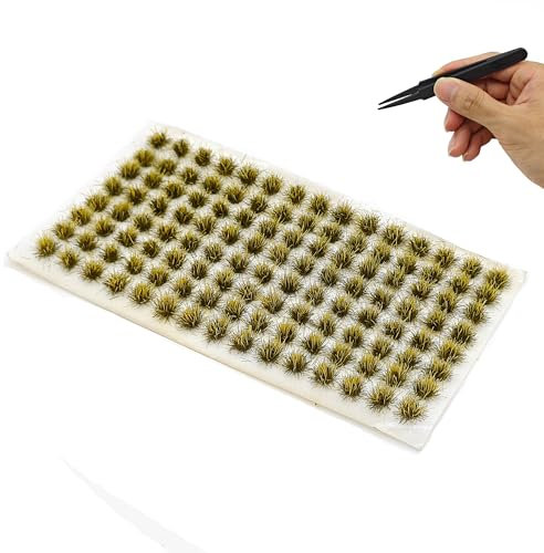 1 BoîTe Miniature Fleur Artificielle Buissons De Fleurs Cluster Statiques Tufts D'Herbe Touffe D'Herbe Statique Paysages Herbe Utilisé Pour La DéCoration De Paysage Ferroviaire De Bricolage (Vert B)