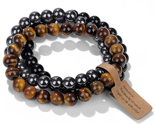 SAIBANGZI Natursteinperlen Heilsteine Chakren Perlenarmband