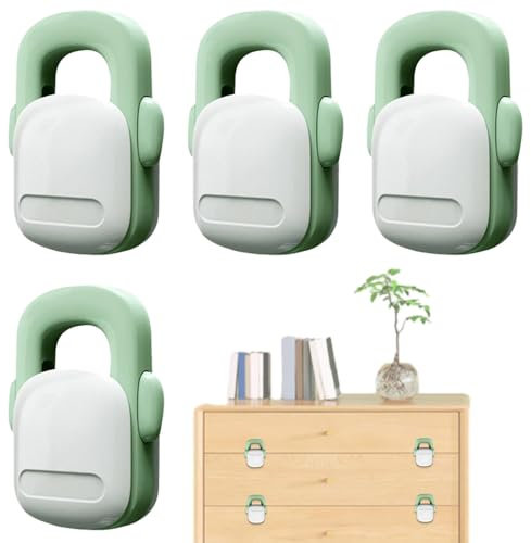 Babyschutz im Backofen, Kindersicherung mit Ofenschloss – 4 x Babyschutz-Set mit Pfannenschlössern | Baby-Backofen, Kühlschranktürschlösser, Schlösser
