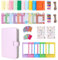 Instant Camera Accessories Bundle Compatible with Fujifilm Instax Mini 9 8 11 12 70 90 Camera Include Mini Photo Album, Film Frames, Wall Hang Frames, Border Stickers (Pink)