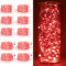 Maxee 10 Stück 1M Rot LED Lichterkette Batterie, Wasserdicht für DIY, Party, Stimmung Lichter, Weihnachtsdeko, Innen- und Außenbereich Deko, 4 Stück Quadratische + 6 Stück Flache Lichterkette