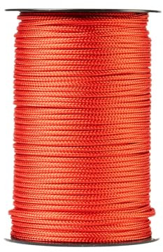 SNURO - Cuerda de poliéster (3 mm, 100 m, rojo) - Poliéster trenzado - Sólido, resistente a la intemperie y versátil - Carga de rotura 153 kg