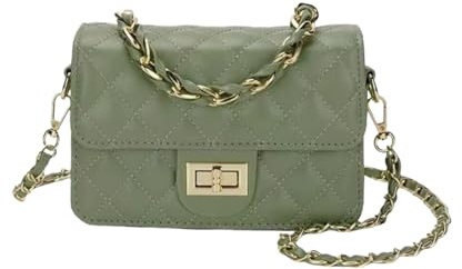 SuChengSS UmhäNgetasche Damen Stilvolle Frauen -Schulter -Crossbody -Tasche Mit Kettenriemen Vielseitige Kleine Quadratische Handtasche Für Trendige Outfits-grün