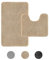 Achiiso Bath Mat,Non Slip Bathroom Mat Sets 2 Piece,Super Absorbent Toilet Mat,Beige Bathroom Rug Set,Microfiber Machine Washable Bath Mats Non Slip(Beige,U40x50cm+50x80cm)