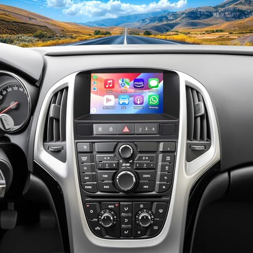 7 4+64G Android 14 Car Stereo for Opel Vauxhall Astra J/Buick Excelle 2010-2014 IPS Touch Screen Car Radio with Carplay Android Auto GPS Bluetooth Wifi Mirror Link Split Screen Backup Camera