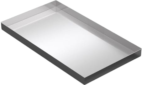 Bandeja de Goteo de Acero Inoxidable para Aire Acondicionado, Bandeja Debajo de La Lavadora, para Lavavajillas, para Protección de Pisos (sin Orificio)(70x50x5cm)