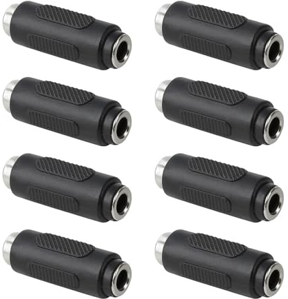 8 Stück DC Kupplung Buchse auf Buchse 5,5 x 2,1mm, Adapter DC 2 mal Buchse, 12 Volt DC Buchse 4,8A, DC Rundstecker 5,5mm Buchse, Robuster DC Stecker Buchse Verbinder für CCTV, Kamera, Auto, Netzteil