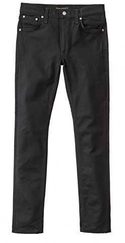 Nudie Jeans Damen Lean Dean Jeans, Dry Ever Black, 34W x 30L