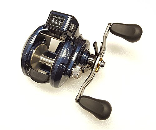 Daiwa Angelrolle LEXA-LC400H Lexa 400Linecounter Baitcastrolle, groß, Blau