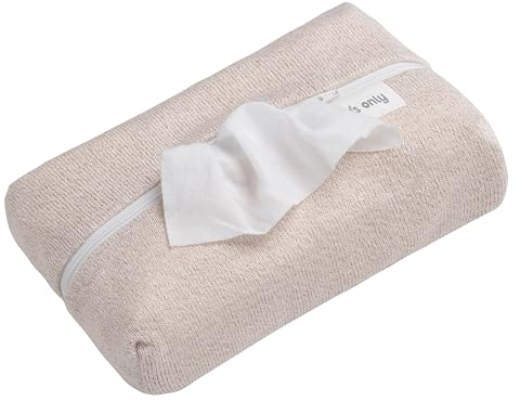 Baby's Only - Baby Feuchttücherbezug Sparkle - Gestrickte Feuchttücher Box - Feuchttücher Bezug aus Baumwolle für Baby Wipes - Baby Feuchttücher Organizer für Wickeltasche - Gold-Elfenbein Melee