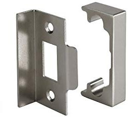 Brushed Chrome Rebate Kit for Latch on Double Doors