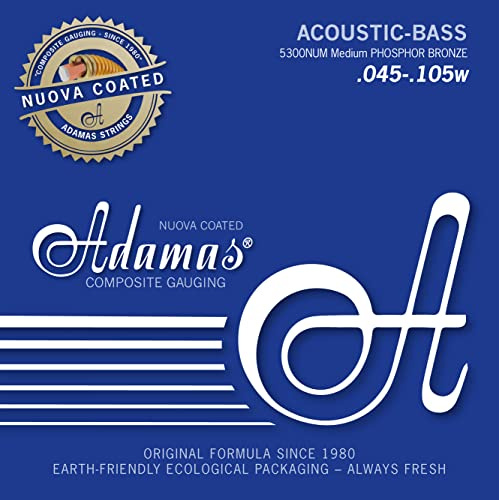 Adamas Strings for Acoustic Guitar Phosphor Strings Nuova Coated solid brass ball-end Set 4-string med 5300NU-M