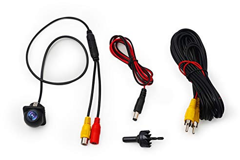 KIMISS Car Waterproof Reverse Camera Rear Backup Camera for Car HD Rear View Cameras with Night Vision Lens Wide Angle Rear View Reversing Cameras with Ruler (Black)