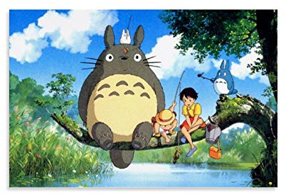 ASDFX Totoro 12 Leinwand-Kunst-Poster und Wandkunstdruck, modernes Familienschlafzimmer, 60 x 90 cm