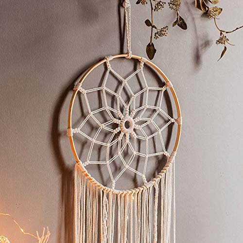 URFEDA Traumfänger, Makramee-Traumfänger, gewebte Feder, großer Wandbehang, Wandbehang, Dekoration, Boho-Traumfänger für Hochzeit, Schlafzimmer, Basteln, Party, Ornament