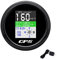 KAOLALI Boat Speedometer GPS Speedometer, 85mm Stainless Waterproof Speed Gauge Odometer for Boat Motorcycle Car(Black Dial)