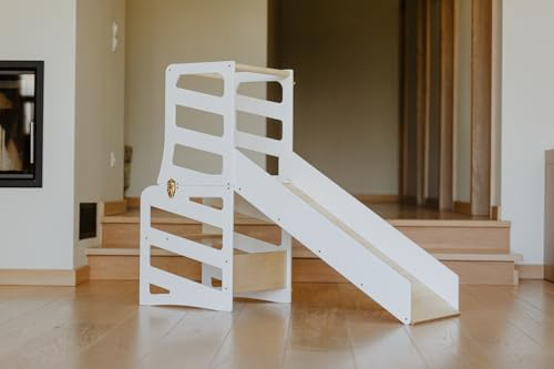 Tour d'apprentissage 3 en 1 pour enfant - Marchepied Montessori - faire glisser Meuble de cuisine escabeau