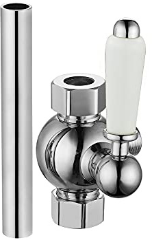 ENKI D07 18mm Traditional Shower Diverter Valve, Chrome, Drain | Shower Tray Waste, High Flow, Easy Clean, Bathroom