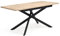 B&D home Esstisch LARS, ausziehbar 120-160 x 80 cm, 4-6 Personen Küchentisch Holztisch mit Kreuzgestell schwarz für Küche, Esszimmer, Industrial modern Design, Sandeiche Optik, 11202-XS-EISA