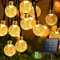 Sunlisky Solar Lichterkette Aussen, 9.5m 50 LED Kristall Kugeln, 8 Modi IP65 Solarlichterkette Außen Wetterfest Für Pavillon, Garten, Balkon,Terrasse