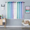 GIRASOLE HOME® Coppia Tende Doppio Velo Oscuranti Morbide Fantasia Stelle Vuote Tenda Isolante per Camera e Cameretta Bambini 2 Pannelli con Occhielli (140x145cm, Arcobaleno Freddo)