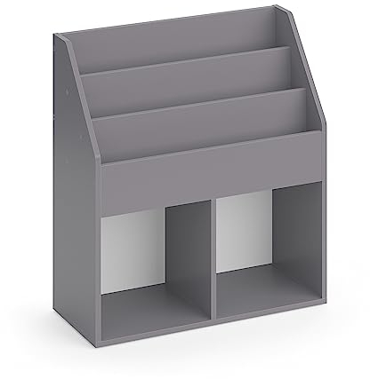 Vicco Bücherregal Luigi, Spielzeugregal für Faltboxen, Grau, 72 x 79 cm