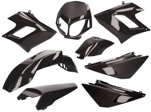2EXTREME Verkleidungskit schwarz kompatibel für Derbi Senda R DRD Racing 50 EBE 2T LC 00-04 (Delta-Box)