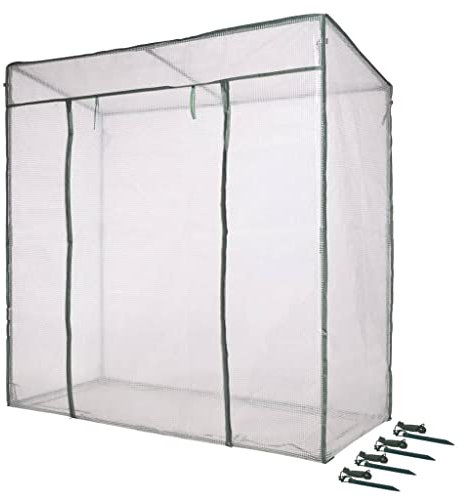 Tomatenhaus, Foliengewächshaus, Tomaten Gewächshaus Klein, Tomatengewächshaus, Treibhaus mit Tür zum Aufrollen, 198x78x200 cm