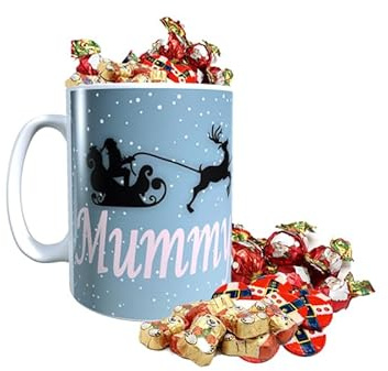 Christmas Hot Chocolate Personalised Ceramic Mug with Festive Treat Selection
