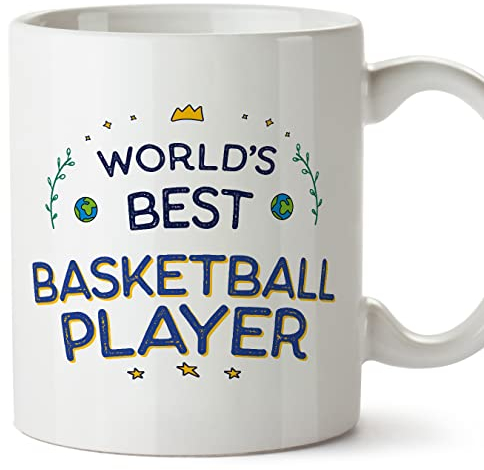 MUGFFINS Tazas para JUGADORA DE BALONCESTO - En Inglés - World's Best - 11 oz / 330 ml - Regalo original y divertido