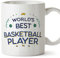 MUGFFINS Tazas para JUGADORA DE BALONCESTO - En Inglés - World's Best - 11 oz / 330 ml - Regalo original y divertido