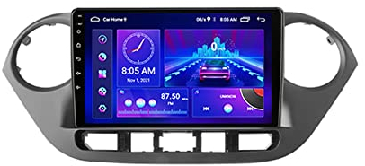 FJDOLL 9-Zoll- Doppel-DIN-Autoradio, kabellos CarPlay und Android Auto, für Hyundai I10 2013-2018 Android-In-Dash-Navigation, WiFi/USB-Tethering-Internet (Color : K3 1+16G)