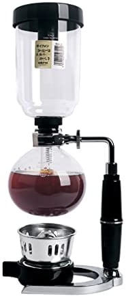 ADITAM Siphon Maker Glass Siphon Coffee Maker Siphon Pot for Brewing Coffee and Tea with Black Handle 3 Cups 360ml (Color : A, Size : 13 * 33cm(360ml)) Double The Comfort