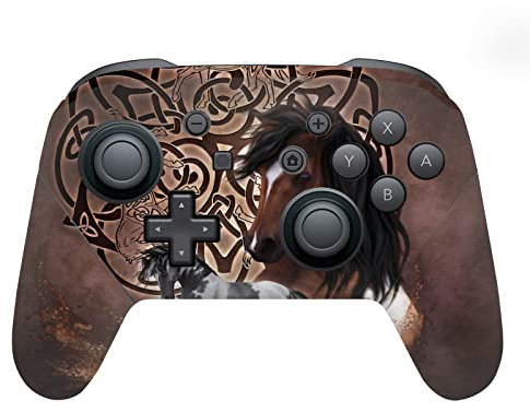 Head Case Designs Licenza Ufficiale Brigid Ashwood Cavallo Mix d'Arte Vinile Sticker Gaming Pelle Adesivo Compatibile con Nintendo Switch PRO Controller