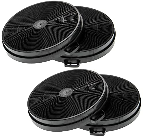 vhbw 4x Aktivkohlefilter kompatibel mit Scholtes HD 46 BK, HD 46 IX, HD 49, HD 49 BK, HD 30, HD 46, HD 49 IX Dunstabzugshaube - 20,2 cm