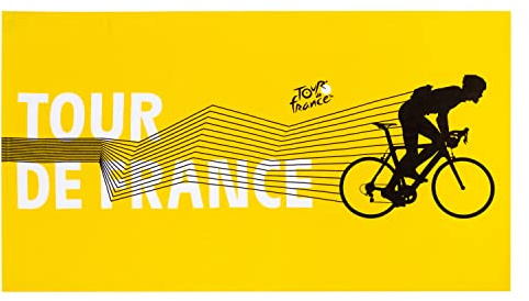 Tour de France Serviette Drap de Plage Coureur - Collection Officielle Cyclisme - Taille 100 x 180 cm | Authenticité garantie !