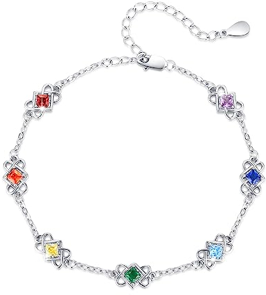 REDSUN Chakra Armband 925 Sterling Silber Yoga Armband Damen Yoga Schmuck 7 Chakra Armband Verstellbarer Boho Geschenk für Mädchen