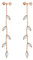 Philip Jones Rose Gold Plated Leaf Dangle Earrings Created with Zircondia® Crystals