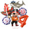 SNOWZAN Piratenschiff Ballon Piraten Kindergeburtstag Piratenschiff Luftballons Piratengeburtstag Piraten Geburtstagsdeko 4 Jahre Piraten Deko Kindergeburtstag Luftballons Piratenschiff Folienballon