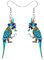 RAIDIN Acryl Kreative süße Halloween Piraten Serie Papagei Ohrringe für Damen Mädchen Scarlet Macaw Baumeln Tropfen Haken Ohrringe Schmuck Geschenke für Vogelliebhaber (Blau)