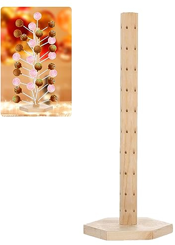 Présentoir Dessert à gâteaux, Sucette de Support pour Décoration Table de Bonbons Affichage, Support d'arbre en bois avec 60 Trous, pour Le Mariage Bébé Douches Fête D' Anniversaire Halloween