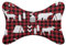 OTRAHCSD Auto-Kopfstützenkissen, Buffalo Plaid Woodland Weihnachten Auto Nackenkissen, Knochenförmiges Kopfkissen für Auto Reisen (2 Stück)