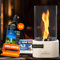 Glanzfeuer Bioethanol Tischkamin Outdoor & Indoor inkl. Bio Ethanol - Extra Lange Brenndauer - Tischfeuer Deko - Tisch Kamin Feuer Set - Garten & Deko Geschenk