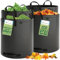 TTL Garden 4x 272L SUPER SOLID Gartensack grau - DOPPELTER BODEN 2x200 gsm extra stabil & reißfest selbststehend 4 Griffe groß robust 4er Set Laubsack Abfallsack für Gras Laub Hecke Gartenabfall