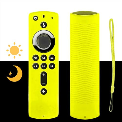 Remote Case/Cover for 4K, Protective Silicone Holder Lightweight [Anti Slip] ShockProof for 3rd Gen Glow in The Dark(Glow Yellow)
