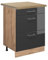 Vicco Küchenunterschrank R-Line, Anthrazit Hochglanz/Goldkraft Eiche, 60 cm mit Schubladen, AP Eiche