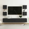 SECOLI TV Schrank hängend TV Board hängend TV lowboard fernsehschrank Hängeschrank Hängeboard Wohnwand Wohnwand Wohnzimmer-Schwarz-6-tlg-2