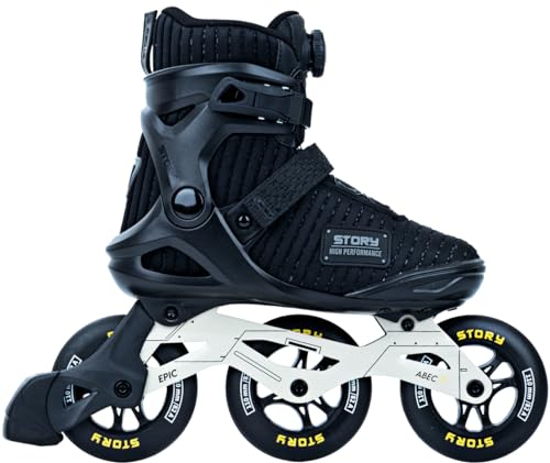 Story Epic FitGo Inline Rollschuhe, schwarz (Größe: 44)
