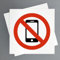 Cartello Vietato Movil Pack 2 pz da 19 x 19 cm Non Consentito l'Uso del Telefono (Vietato utilizzare il cellulare)