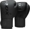 RDX Boxhandschuhe, Muay Thai Kickboxen Sparring, Maya Hide Leder KARA Boxing Gloves Männer Damen, Boxsack Punchinghandschuhe, Kickboxhandschuhe MMA Kampfsport Training Schwarz Adult 8 10 12 14 16 18oz